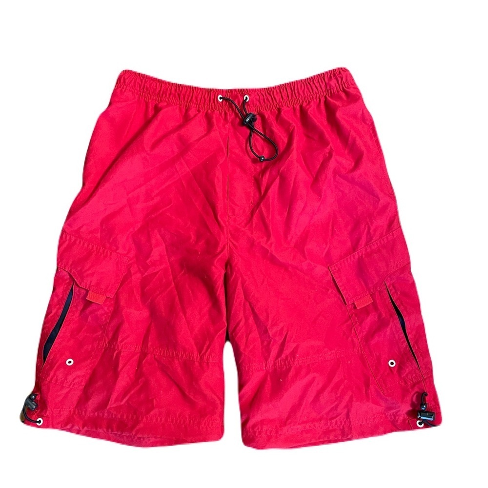 CLOSET CLEANOUT J.Khaki Swim Shorts-Red-Size L